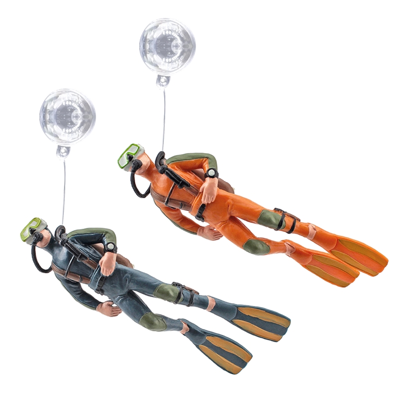Marine Aquarium Aquascape - Aquarium DIVER ตกแต่งลอยเรซิ่น Divers มือสีอุปกรณ์เสริมขนาดเล็กเหมาะสําหรับปลาทุกชนิด Drop