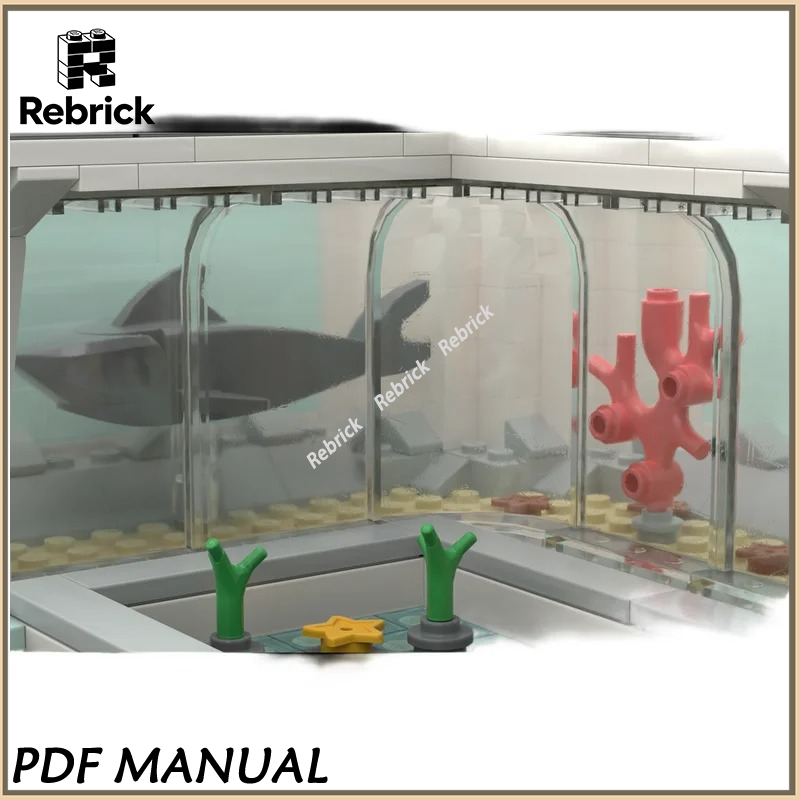 โมเดลอาคารบล็อกตัวต่อ MOC ตู้ป - Marine Aquarium Exhibition บทวิจารณ์และราคา