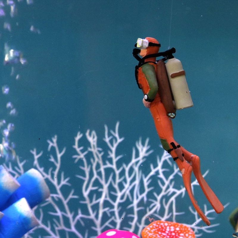 Aquarium DIVER ตกแต่งลอยเรซิ่น - Marine Aquarium Aquascape บทวิจารณ์และราคา